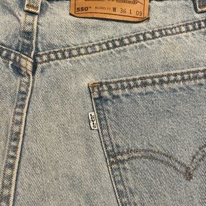 80s-90s white tab Jean Shorts